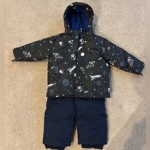 The Children's Place Black and Blue Space Snowsuit